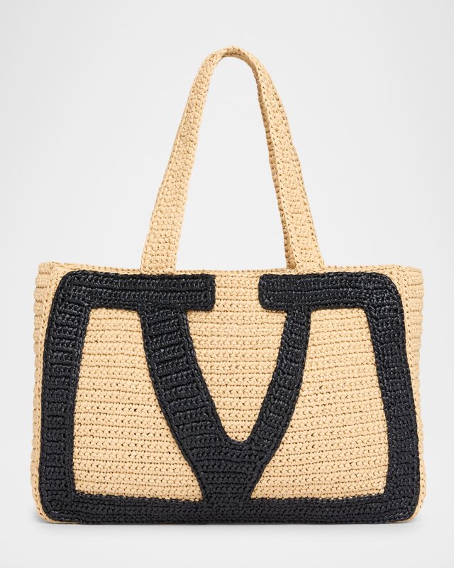 Viva Superstar Crochet Raffia Large Tote Bag